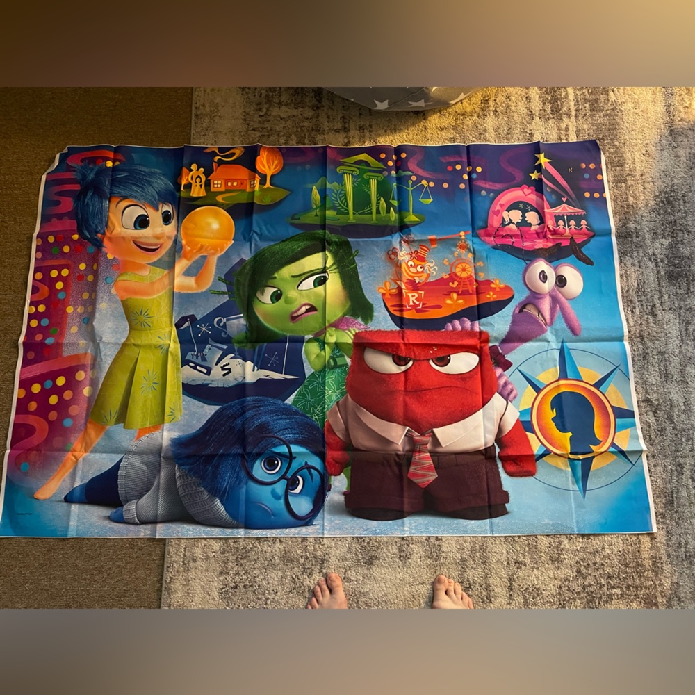 Disney Pixar Inside Out Character Backdrop 59x39 Reusable Photo Booth Banner